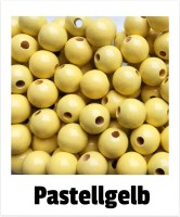 Holzperlen 12mm pastellgelb